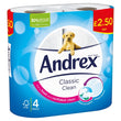Andrex Classic Clean Toilet Tissue 4Rolls